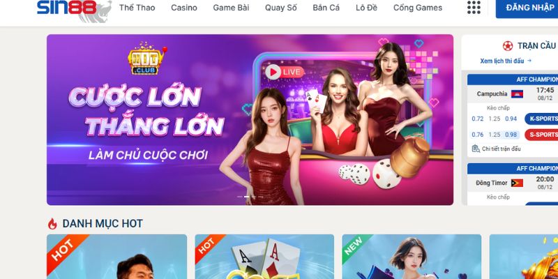 Khám phá quy trình đăng nhập Sin88 hiệu quả 1 Quy trình đăng nhâp vào nhà cái Sin88